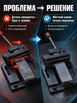 Тиски сверлильные 125 мм тип 3 станочные неповоротные