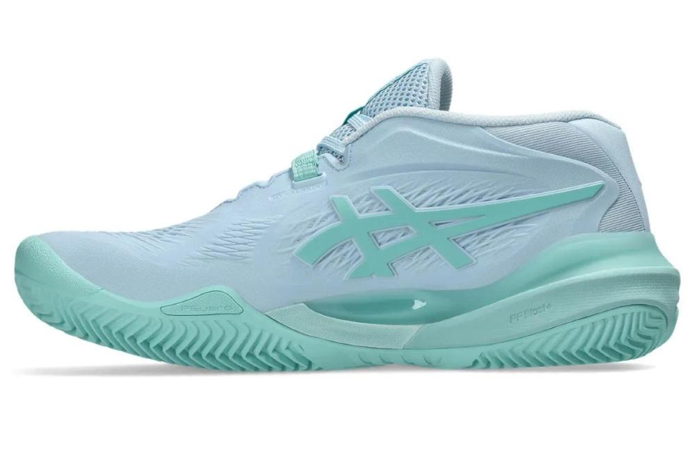 Женские теннисные кроссовки Asics Gel-Resolution X Clay - light blue/oasis green