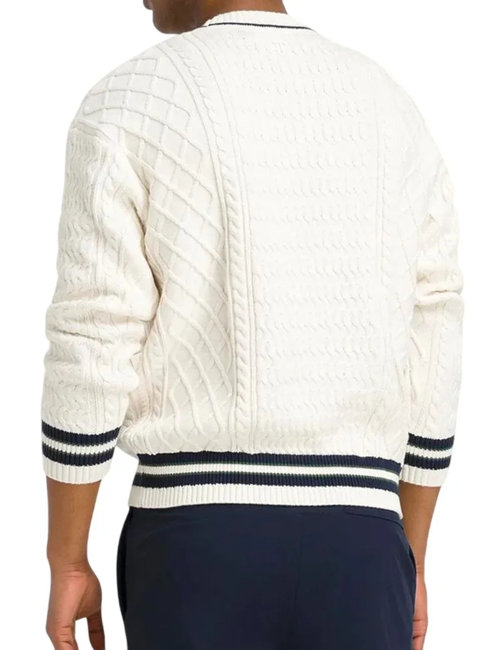 Мужская теннисная кофта Wilson Heritage Cable Knit - Бежевый