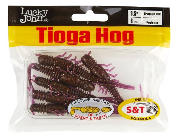 Виброхвосты съедобные LJ Pro Series TIOGA HOG 3.5in (8,9 см), цв. S13, 6 шт.