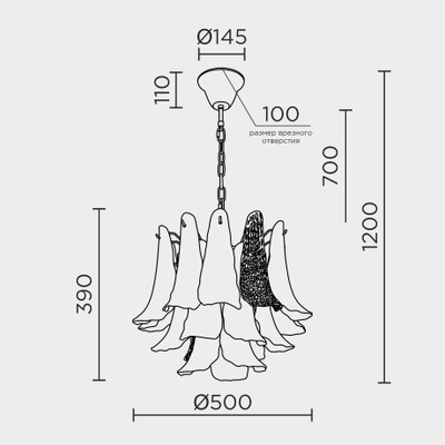 Подвесная люстра MODELUX premium ML.6777.7P GD