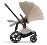 Коляска Cybex Priam IV Rosegold complete Aton S2 Moon Black Base One 4 в 1 Cozy Beige