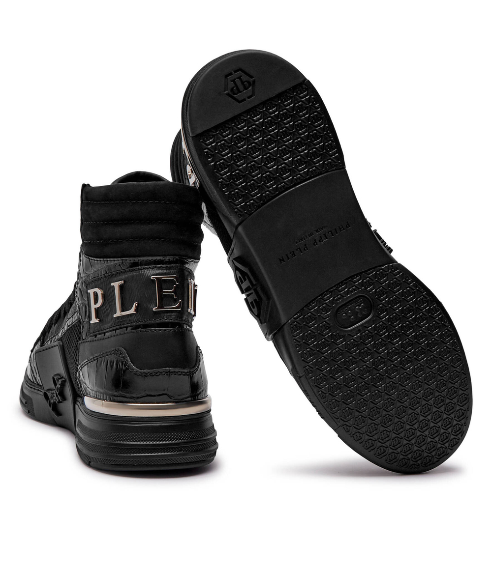 Кожаные кроссовки Hexagon Philipp Plein - черный(MSC4012 PLE010N)
