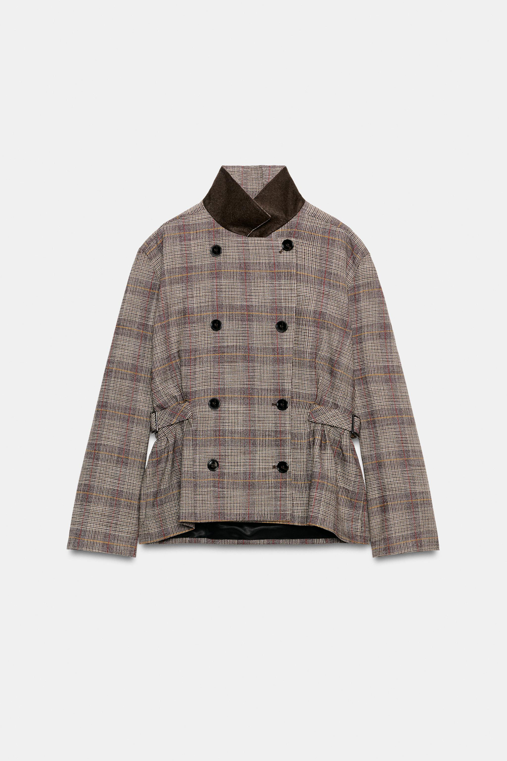 БЛЕЙЗЕР В КЛЕТКУ С ХЛЯСТИКАМИ — ZW COLLECTION — ZARA
