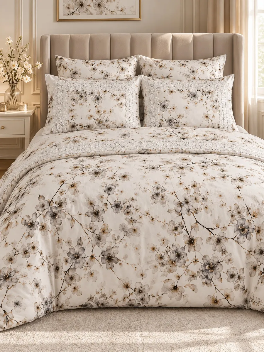Gelin Home КПБ 6 пр. ZENAN бежевый цвет пододеяльник 200*220, простынь 240*260, наволочки 50*70 2шт, декоративные наволочки 50*70 2шт GLNN545