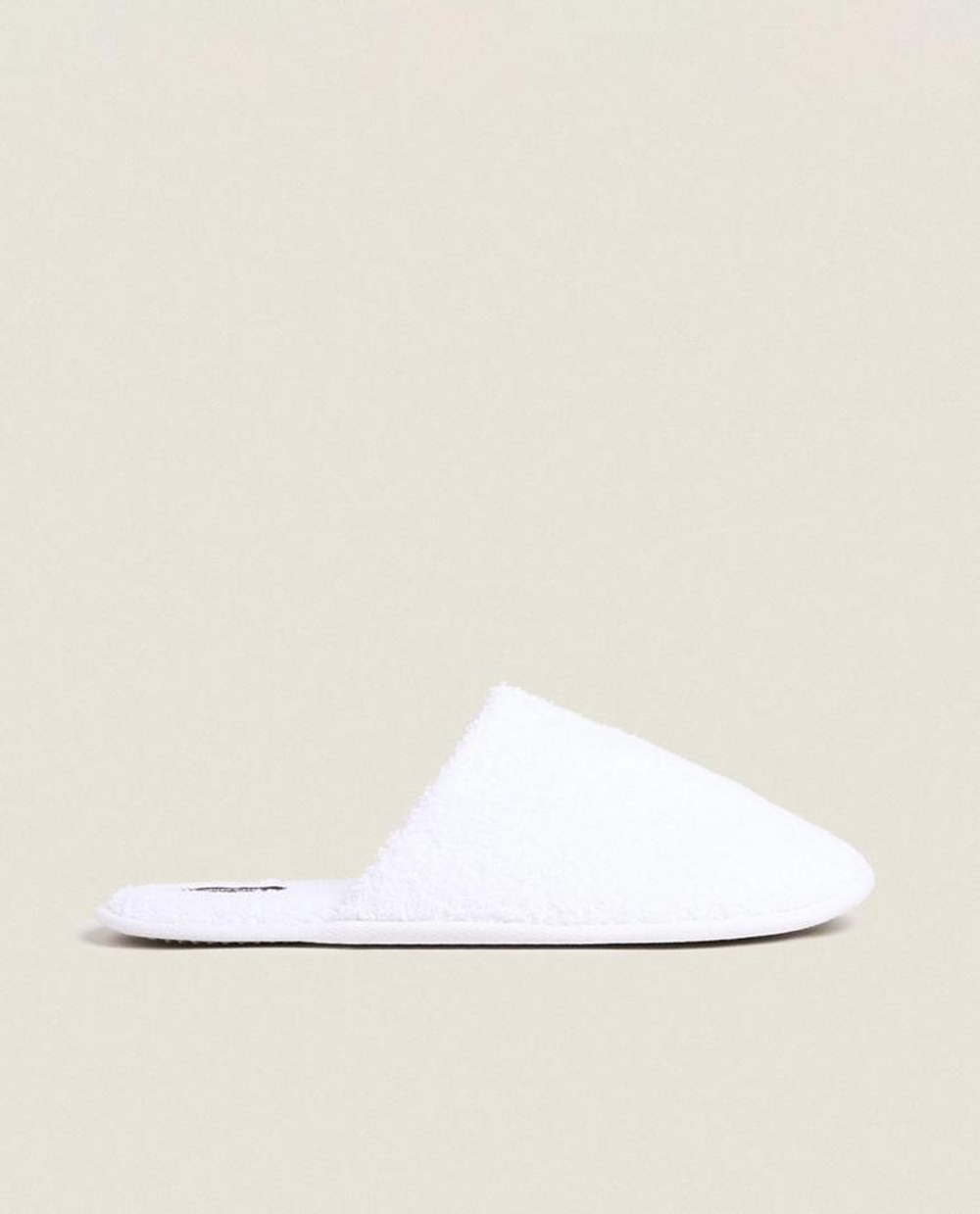 ZARA HOME ДОМАШНИЕ ТАПОЧКИ, БЕЛЫЙ