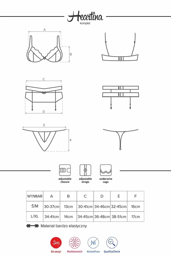 HEARTINA Set Комплект из 3 частей