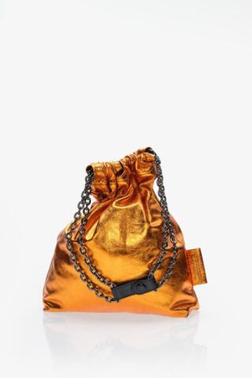 ZARA X JOHN GALLIANO МАЛЕНЬКАЯ КОЖАНАЯ СУМКА TRI-CHIC — LIMITED EDITION, ОРАНЖЕВЫЙ
