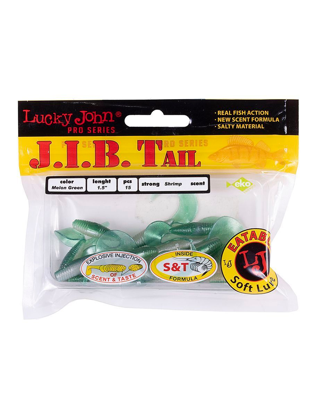 Твистеры съедобные LJ Pro Series J.I.B TAIL 1.5in (03.80)/033 15 шт. в упак.