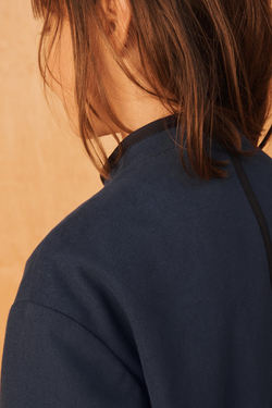ZARA КУРТКА С КОНТРАСТНОЙ ЗАСТЕЖКОЙ - LIMITED EDITION, ТЕМНО-СИНИЙ