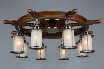 Люстра потолочная OML-50307-08 коричневый Omnilux Ferro