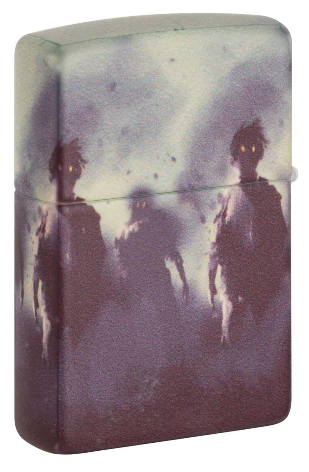 Зажигалка Zippo Zombie Design с покрытием 540 Matte, латунь/сталь, белая, матовая, 38x13x57 мм