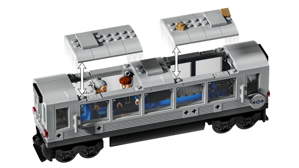 Конструктор LEGO Marvel 76321 Человек-паук против: Сцена в поезде метро с Доком Оком