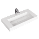 AQ CUB0109GR Cube Тумба под умывальник подвесная, 900х508х445 мм, 2 ящика, Серый