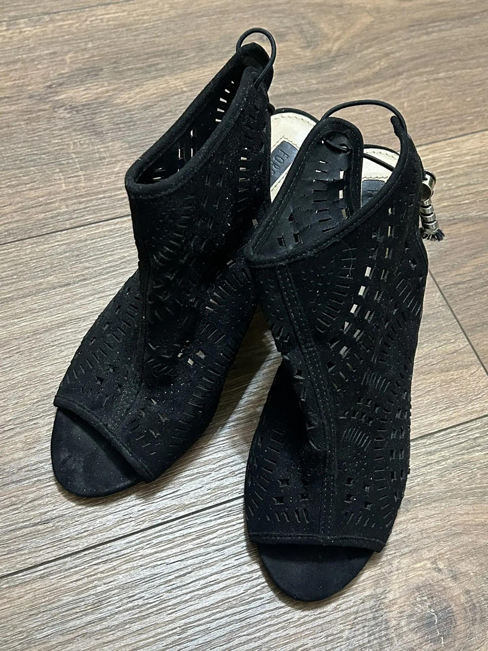Женские ажурные ботильоны Forever 21, черные, размер 34