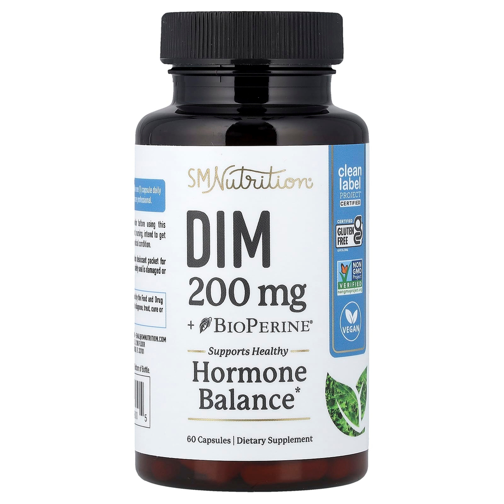 SMNutrition, DIM + BioPerine®, 60 капсул