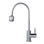 Смеситель для кухни 35k MIXLINE МЛНС-0302Х гибкий металлический излив, п/гайку ХРОМ