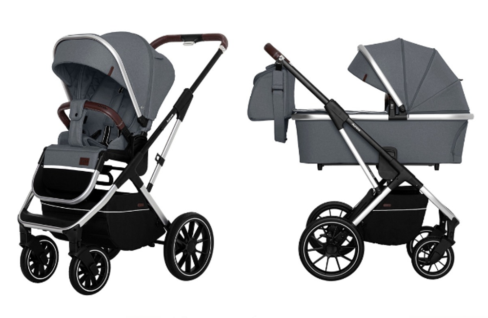 Коляска 2 в 1 Carrello Aurora CRL-6505 / 2021, Iron Grey / Серебристая рама Коляска 2 в 1 Carrello Aurora CRL-6505 / 2021, Iron Grey / Серебристая рама