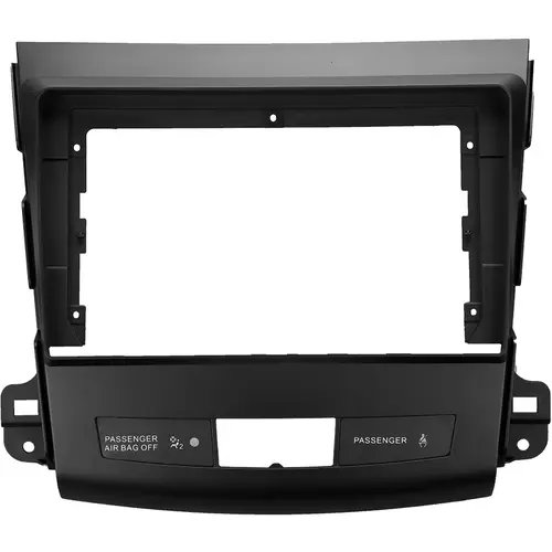 Комплект рамки с разъёмами 9"+can Mitsubishi Outlander XL, Peugeot 4007, Citroen C-crosser без рокфорд (гладкая) (A)
