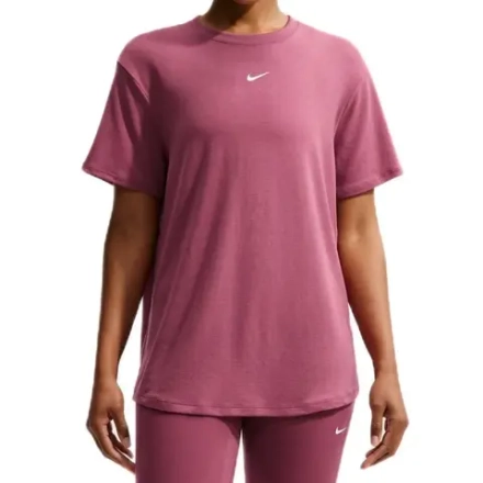 Женская теннисная футболка Nike One Relaxed Dri-Fit Short Sleeve - pink smoke/white