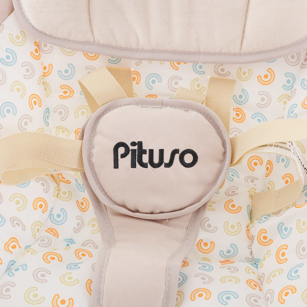 PITUSO электрокачели Marbella Beige/Бежевый Hippo пульт,MP3,моск.сеть,адаптер,71*66*77см