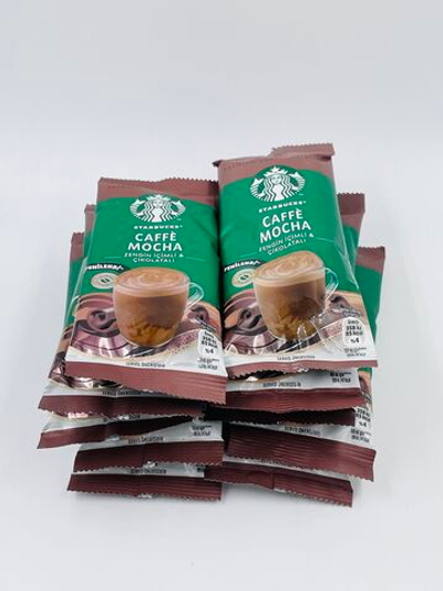 Starbucks Кофе растворимый Caffe Mocha с какао 220 г (10 пакетиков по 22 г) (Турция)