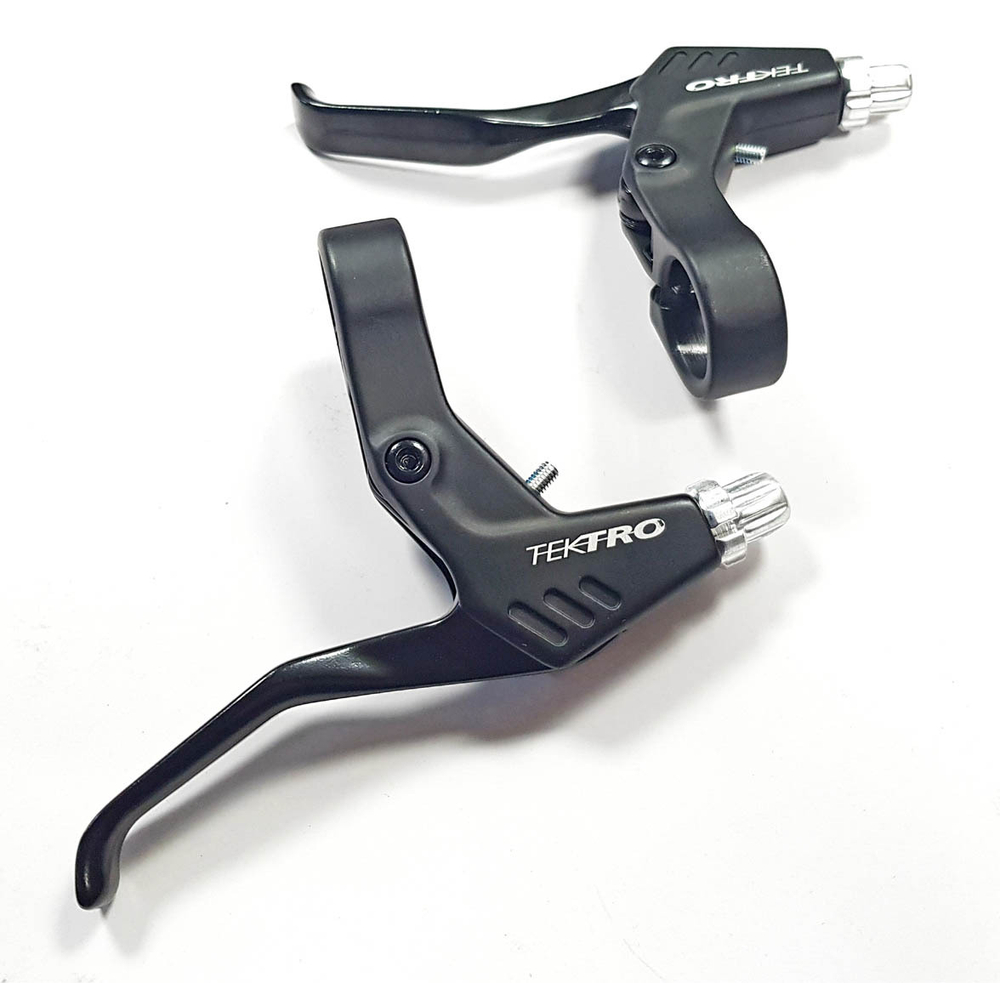 Ручки тормозные MTB, черные, алюм, под 2 пальца, 180г. Инд уп RS-360A