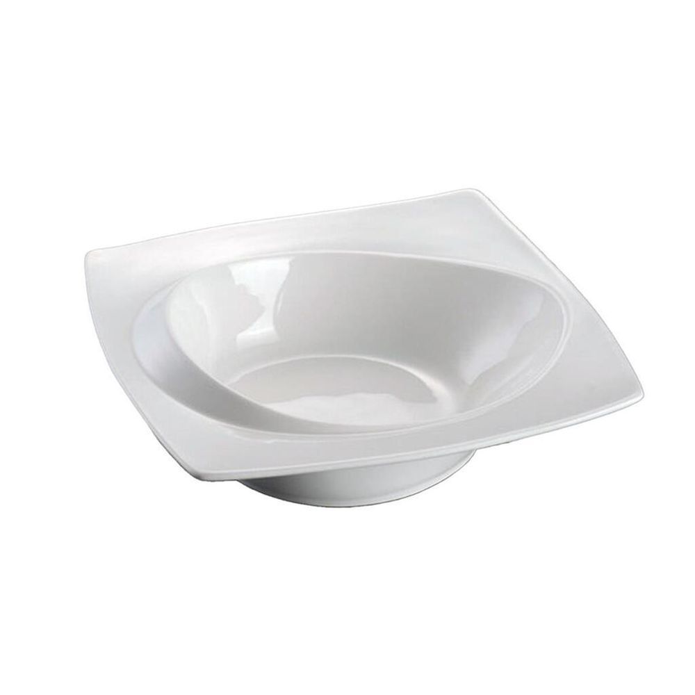 Салатник 550 мл 25*25 см h5 см с бортом Asymmetry белый фарфор NEW P.L. Proff Cuisine [3]