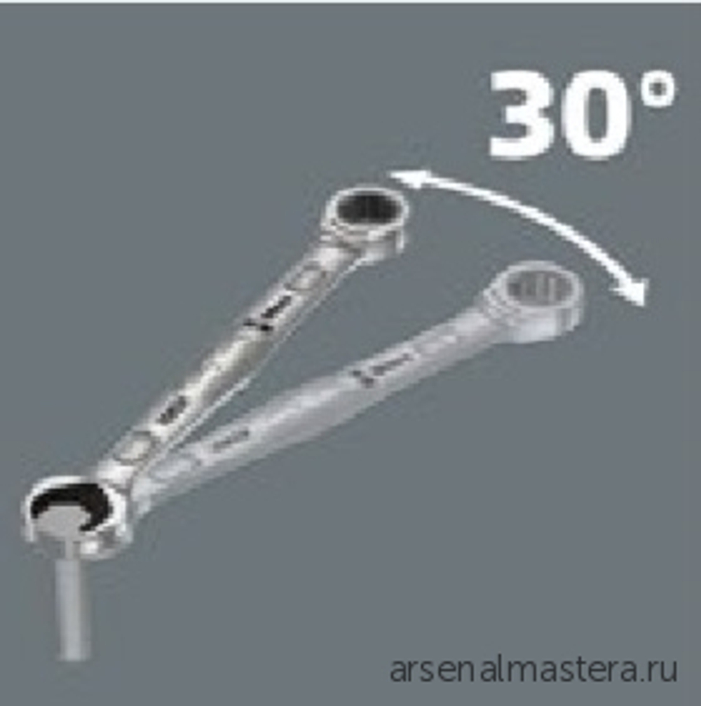 Набор 4 предмета КЛЮЧИ комбинированные с трещоткой, 10-19 мм 6000 Joker SB WERA WE-073290