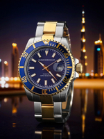Часы кварцевые Neptune, blue gold