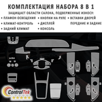 EXEED RX (2023) - комплект защитных пленок 8 в 1. Пленка защитная ControlTek HYBRID со слоем TOP COAT. Толщина: 6 mil. (175 мкм.)