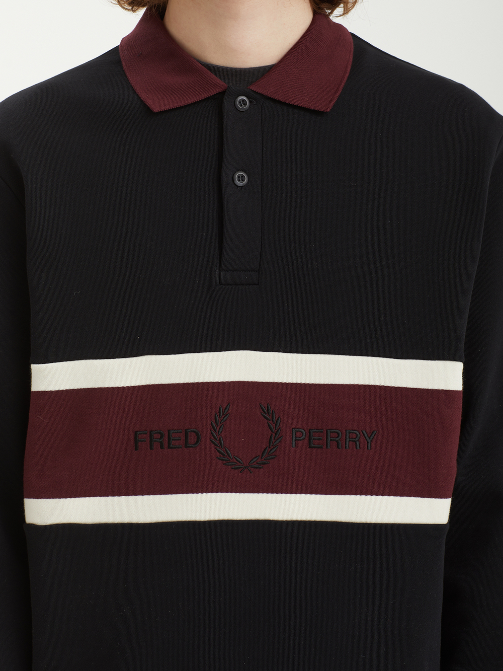 Мужская Толстовка Embroidered Panel Collared