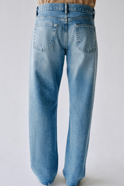 ZARA ДЖИНСЫ ПРЯМОГО КРОЯ СО СРЕДНЕЙ ПОСАДКОЙ — ZW COLLECTION, ВЫЦВЕТШИЙ СИНИЙ