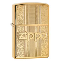 Зажигалка ZIPPO Classic с покрытием High Polish Brass и лого (29677)