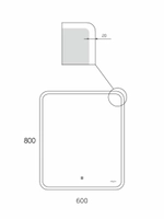 Зеркало Reflexion Blink RF6041BK