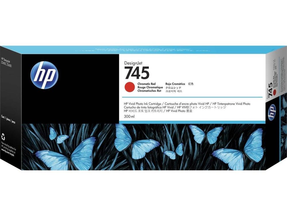 Картридж HP 745 (F9K06A) для DesignJet Z5600/Z2600 хроматический красный (300 мл) Картридж HP 745 (F9K06A) для DesignJet Z5600/Z2600 хроматический красный (300 мл)