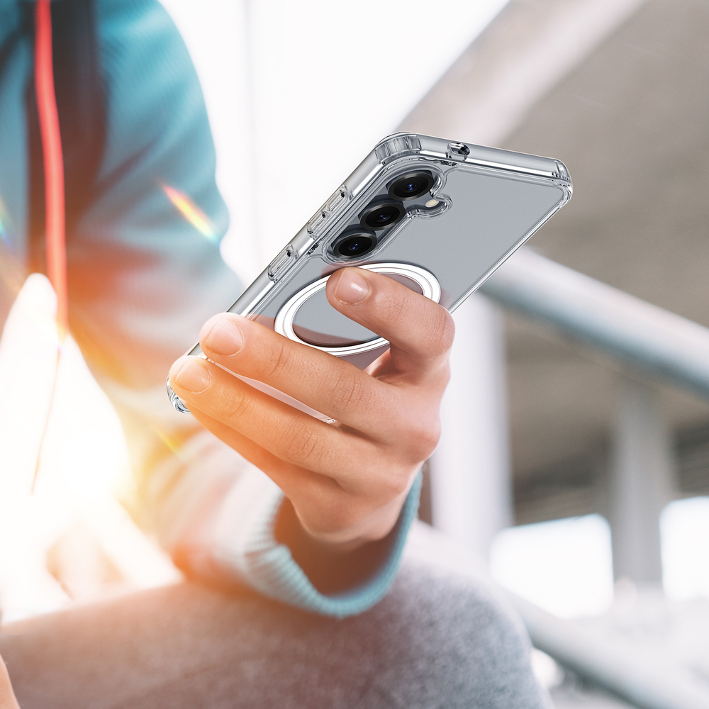 Усиленный прозрачный чехол с MagSafe от Dux Ducis для Samsung Galaxy S25+, серия Clin Mag Series Case