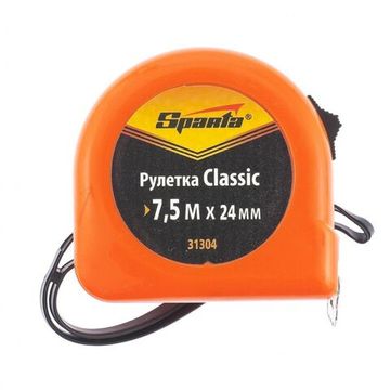 Рулетка SPARTA Classic,7.5 м х 24 мм, пластиковый корпус 31304
