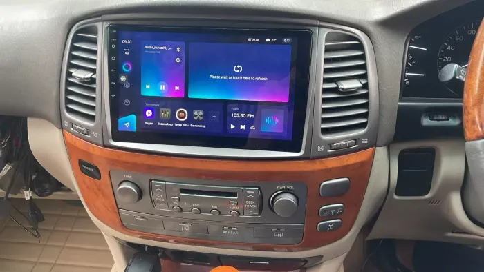 Магнитола для Toyota Land Cruiser 100, Lexus LX470 2002-2007 (климат на цветном экране) - Kuberg SF-1698-2 QLed, Android 12, Быстрая, CarPlay, 4G SIM-слот