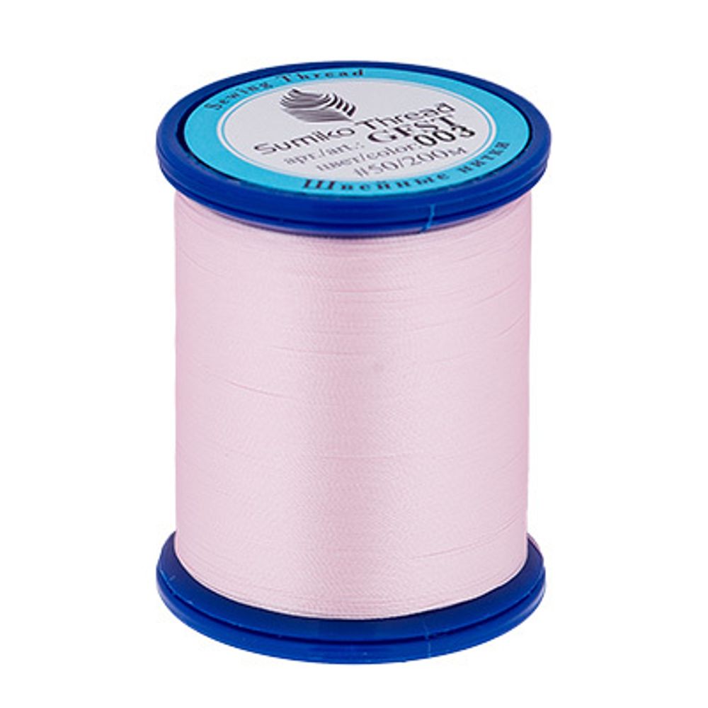 Нитки вышивальные SumikoThread 200 м, (219 ярд), 003 бл.розовый Нитки вышивальные SumikoThread 200 м, (219 ярд), 003 бл.розовый