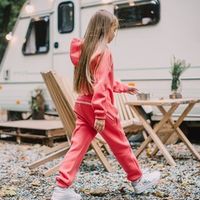 Комбинезон с клапаном и капюшоном "Яркий коралл" подростковый утепленный