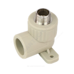 Угольник PP-R комбинированный серый Дн 25х1/2" НР с креплением VALFEX 10121025Г