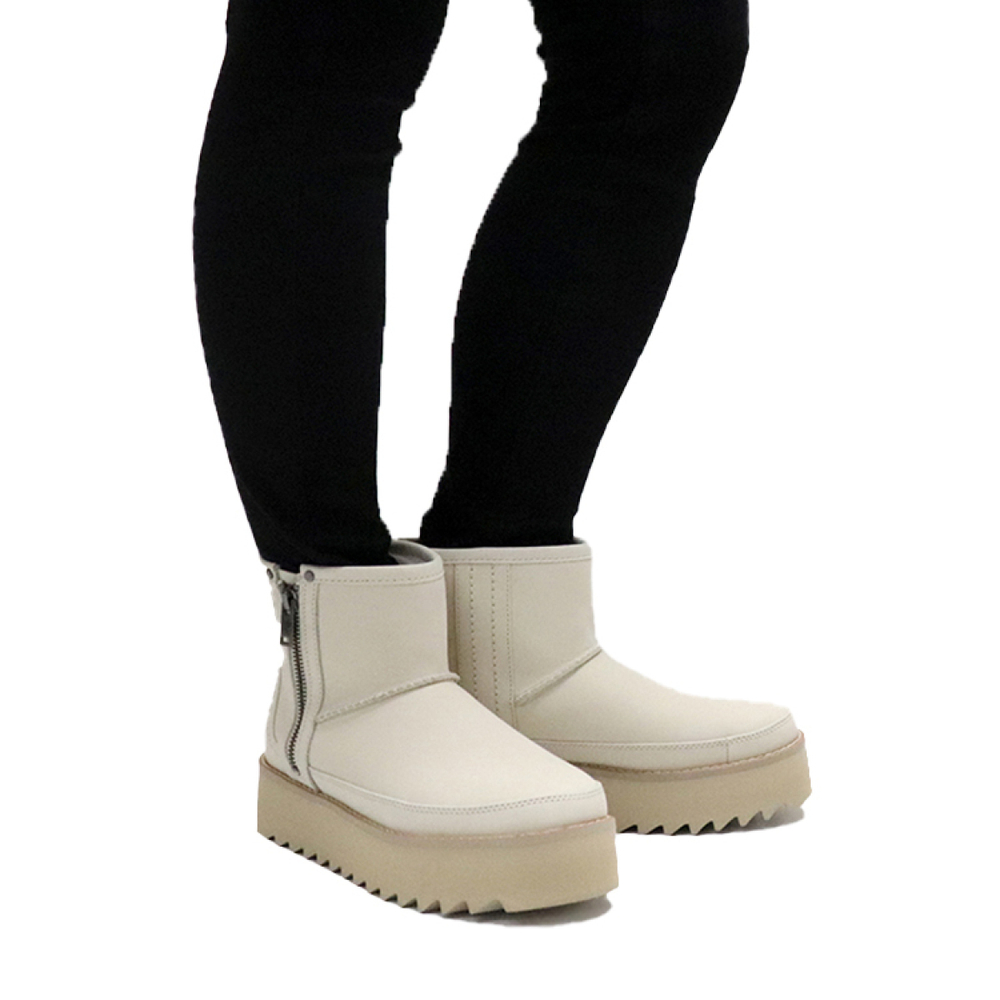 Сапоги UGG F19 Classic Rebel Biker Mini, 1105313-BONE