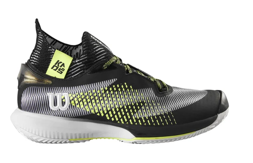 Мужские кроссовки теннисные Wilson Kaos Rapide SFT Clay - white/black/safety yellow