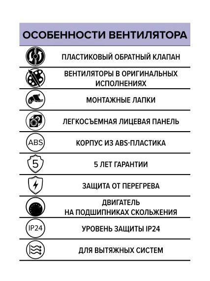 Вентилятор накладной WAVE D120 обр.клапан черный ERA