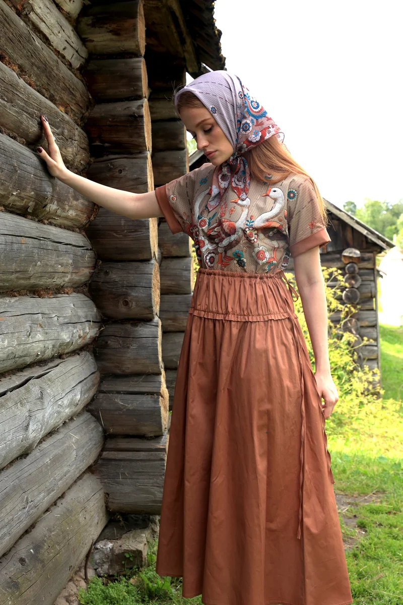 Платье "Вирджиния. Гуси"