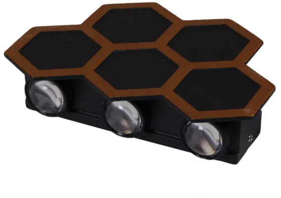 Архитектурная подсветка 86222-9.2-005U LED5*1W BK+GD Reluce