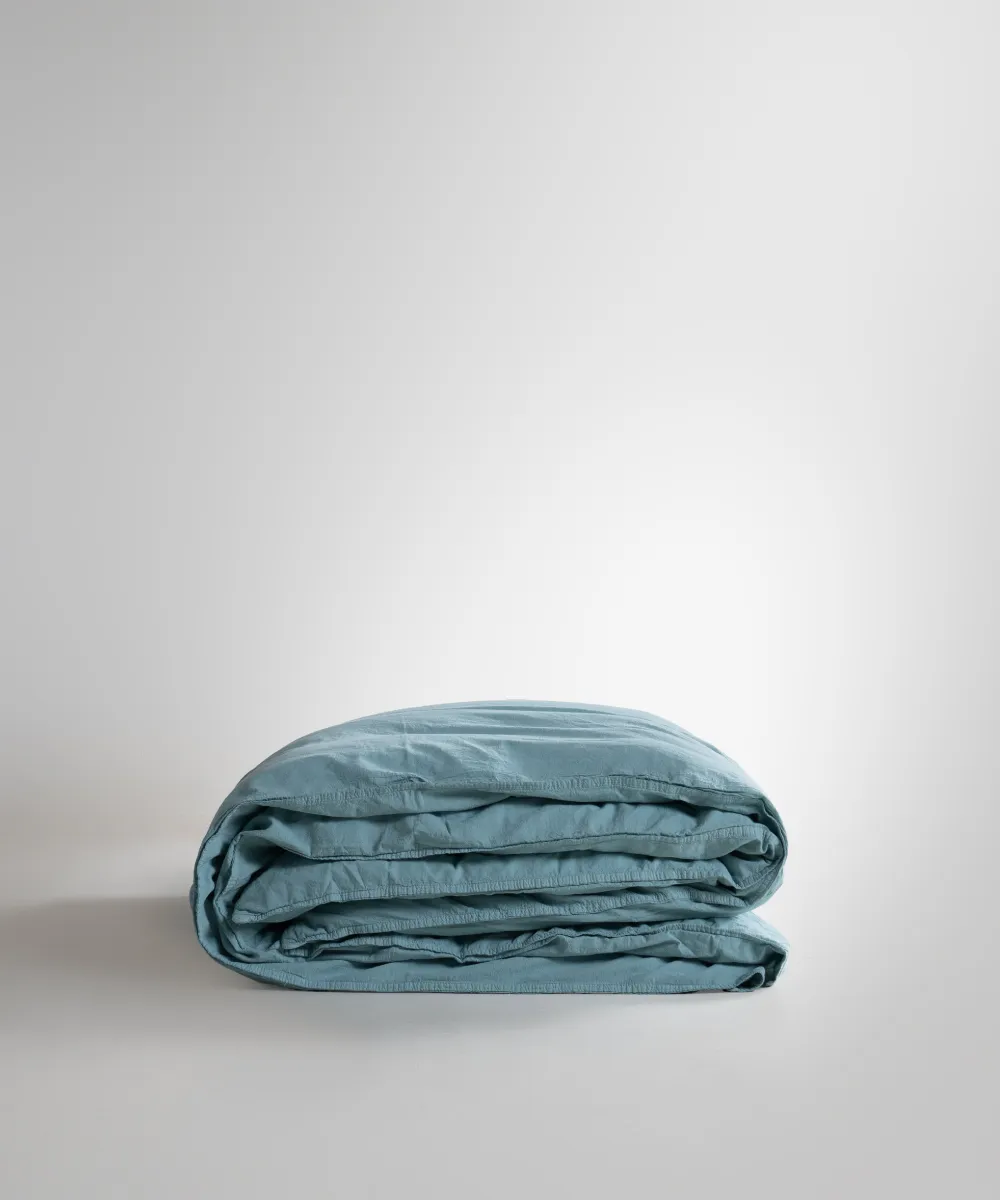 Lımasso КПБ 4 пр. Stonewashed Standart Mineral Blue пододеяльник 200*220, простынь 240*260, наволочки 50*70 2шт — фото 2