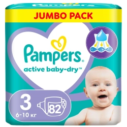 Подгузники Pampers Active 3 82шт
