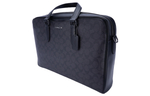 COACH Graham Calfskin Portable One Shoulder Crossbody Briefcase Large Men"s Black
